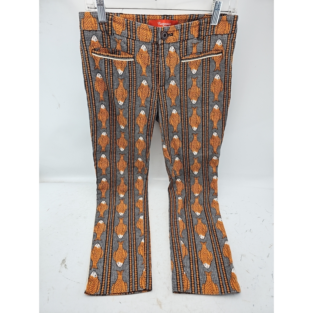 Cartonnier from Anthropologie Fish Print Charlie Trouser Pants